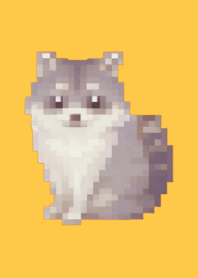 Raccoon Pixel Art Theme  Yellow 03