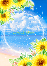 Blue sky & Sunflowers Bring good luck*