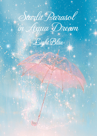 Aqua Sky Umbrella with Stardust