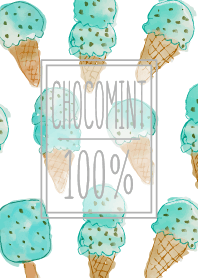 オトナ水彩画：チョコミント100％