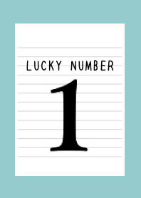 LUCKY NUMBER 1 NOTEBOOK-DUSTY MINTGREENj