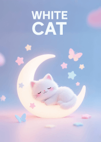Cute White Cat On Clouds Theme (JP)