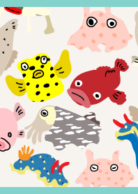 Strange group at sea03 on blue