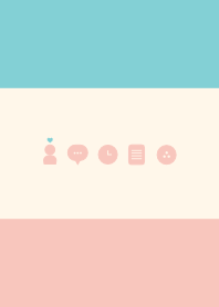 シンプル ハート＠冬特集（pink green)V.36