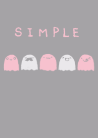 Theme of a dull color pink obake