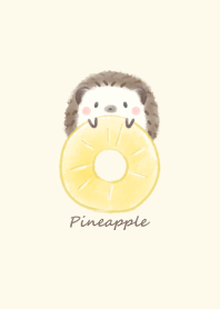Hedgehog and Pineapple -yellow-