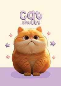 Cat Orange Cute : Purple