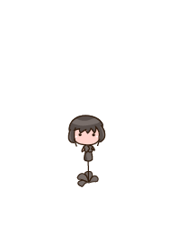 girl staring - 02 - flower