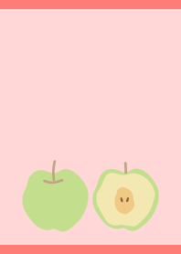 Summer Green Apple1 on red