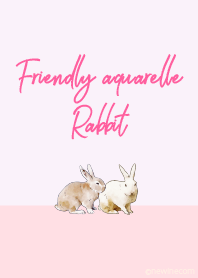 Friendly aquarelle Rabbit