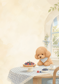 Copper Poodle Berry Tart Window