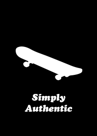 Simply Authentic Skateboard Black-White
