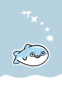 ゆるーいサメ（ブルー×ブラック）