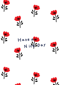 Stylish red floral pattern.