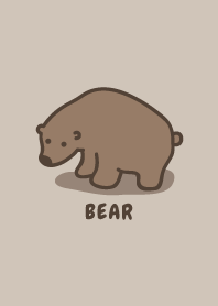 簡約棕色熊主題