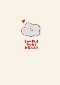 simple dust heart beige.