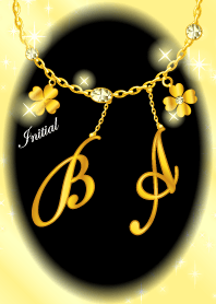 【B&A】イニシャルチャーム運気UP!ゴールド