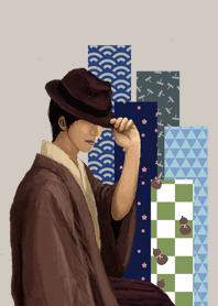 ［市松］Japanese Patterns and a Man