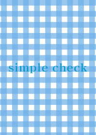 Simple check: Gingham check (blue)
