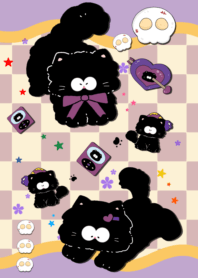 black cat white skull3