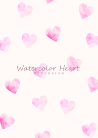 Watercolor Heart -PINKBEIGE- 4