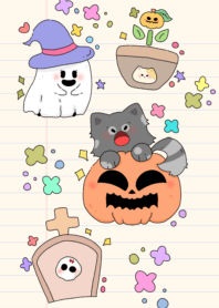 pumpkin ghost cat