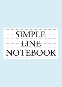 SIMPLE LINE NOTEBOOK-LIGHT BLUE-YELLOW