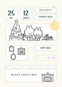 2512聖誕無色米色