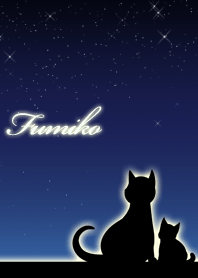 Fumiko parents of cats & night sky