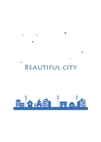 青いシンプルな都市