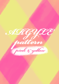 Argyle pattern [pink & yellow]