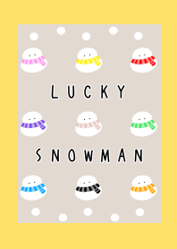 NINE LUCKY SNOWMEN-SNOWMAN-YELLOW