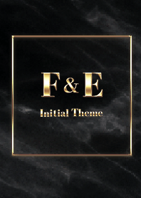 [ F&E ]  Initial Theme Gold Black
