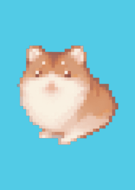 Hamster Pixel Art Theme  Blue 03