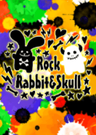 Rock rabbit and skull / Halloween splash