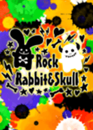 Rock rabbit and skull / Halloween splash