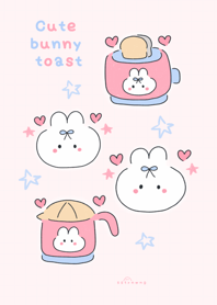 Cute bunny toast (pink)v.2