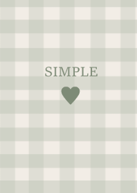 SIMPLE HEART_check dustygreen