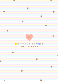colorful and pop smile face