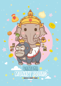 Ganesha & Monkey Zodiac + Wealth