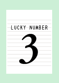 LUCKY NUMBER 3 NOTEBOOK/LIGHT MINT GREEN