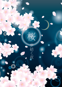 cherry blossoms and fantastic night