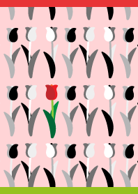 A single red flower on red