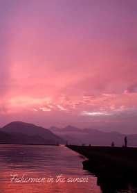 Fishermen in the sunset