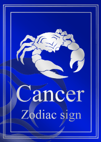 Zodiac signs Cancer4 Silver blue
