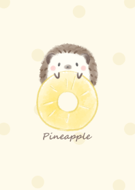 Hedgehog and Pineapple -yellow- dot
