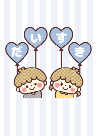 Love Couple and Gingham Check Theme -52-