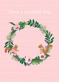 Flower and squirrel.Pink Theme(resale)
