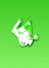 Galaxy Cat Green