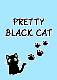 PRETTY BLACK CAT Theme-LIGHT BLUEj